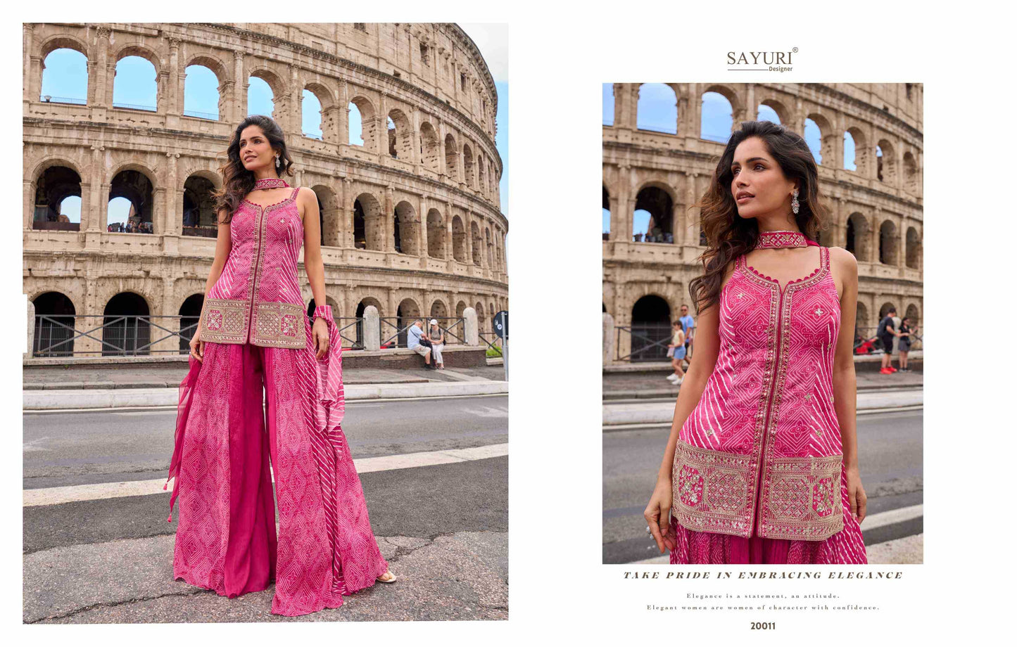 Shimmer Silk Embroidery Suit