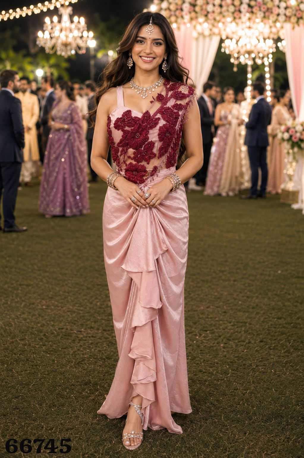 Satin Ready To Wear Saree