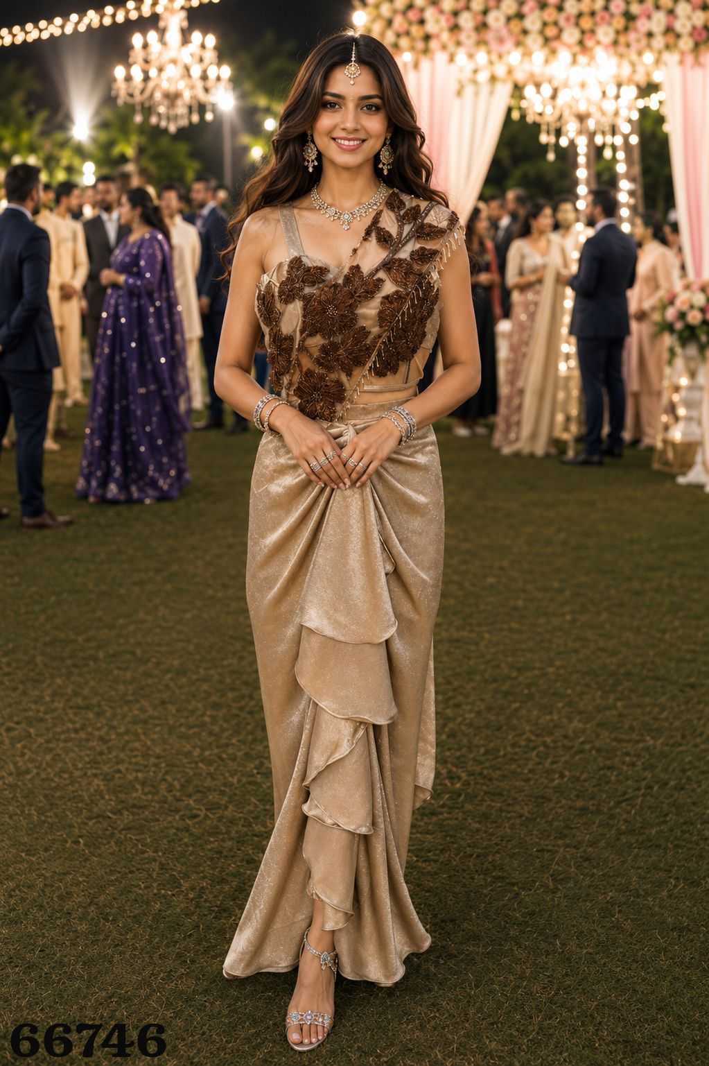 Satin Ready To Wear Saree