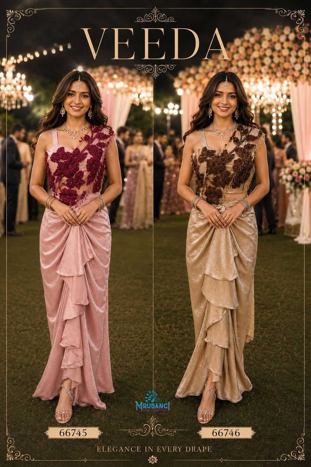 Satin Ready To Wear Saree