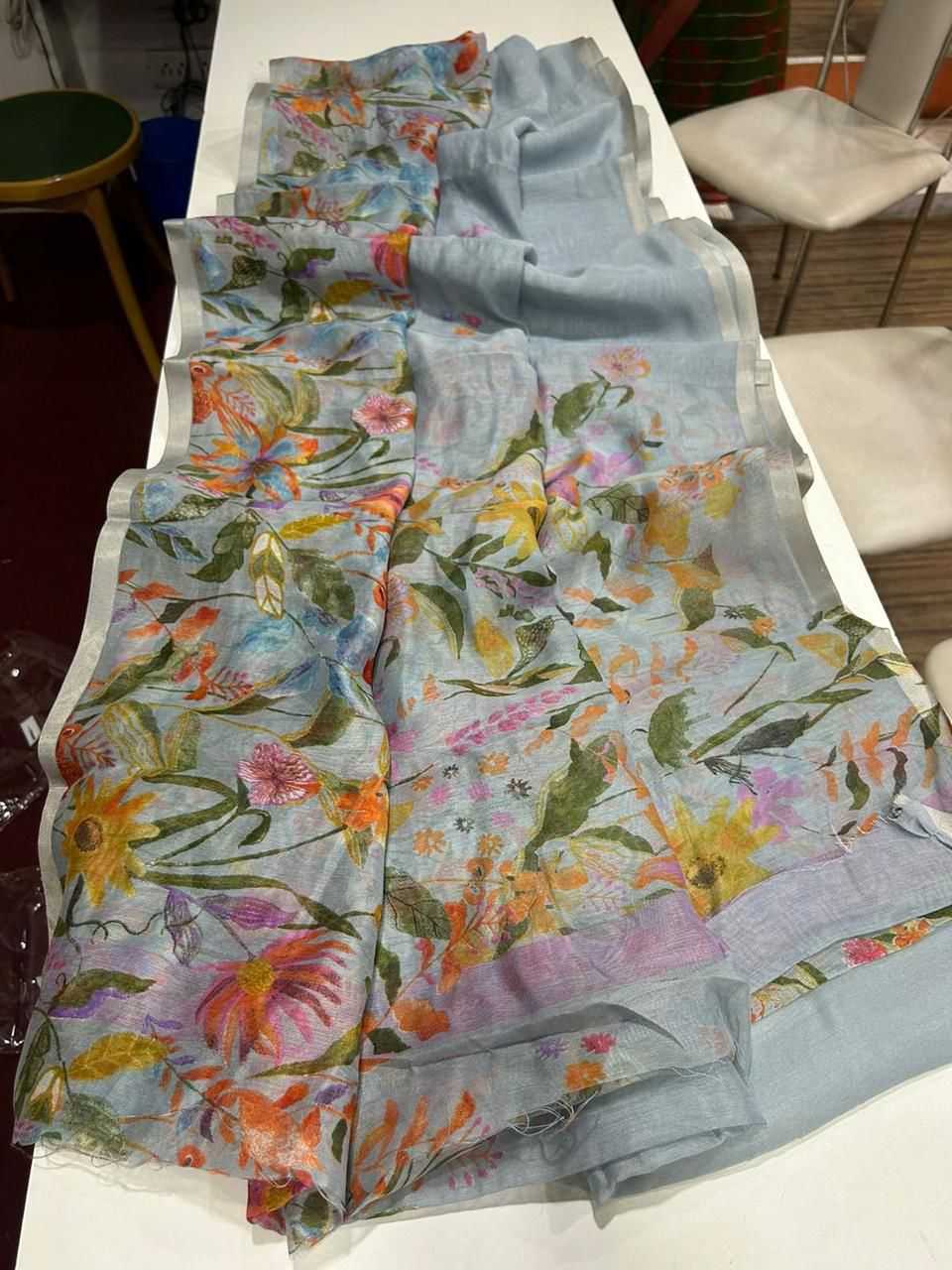Aaradhya Linen Designer Saree