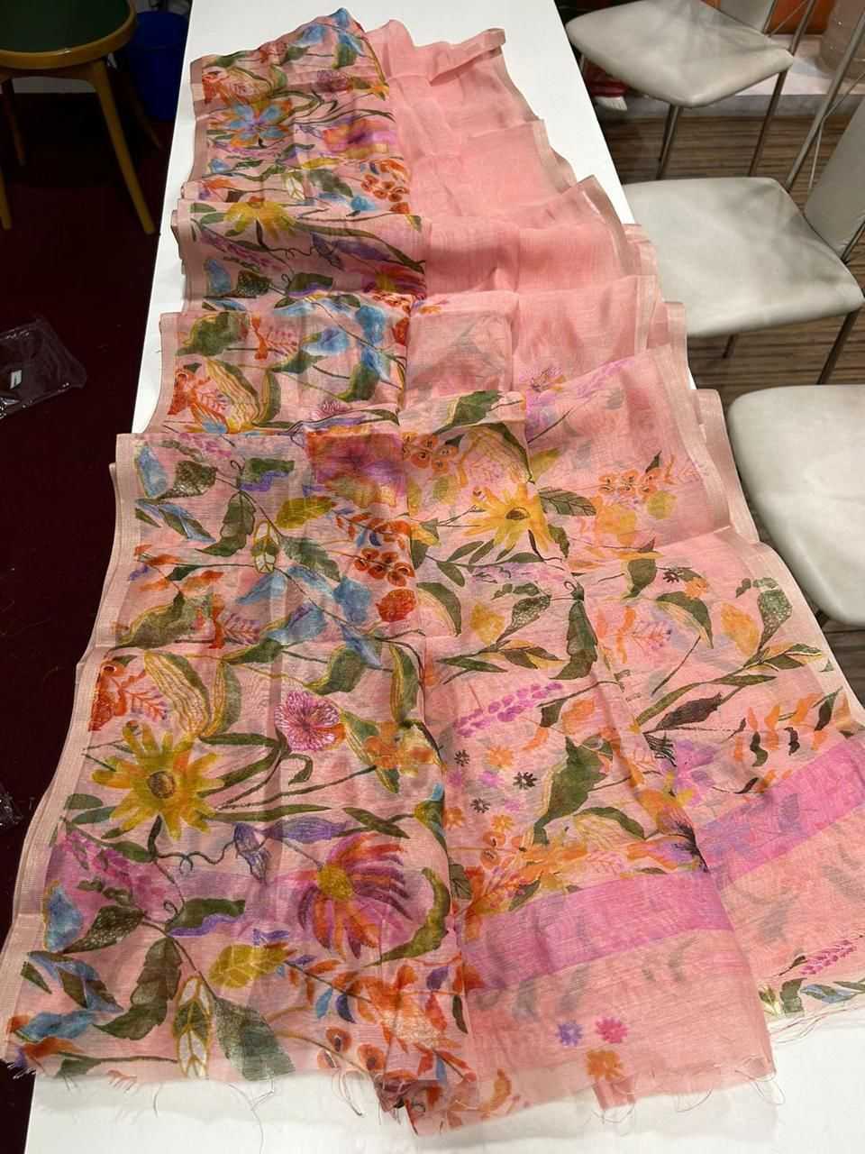Aaradhya Linen Designer Saree