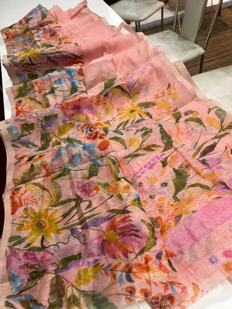 Aaradhya Linen Designer Saree
