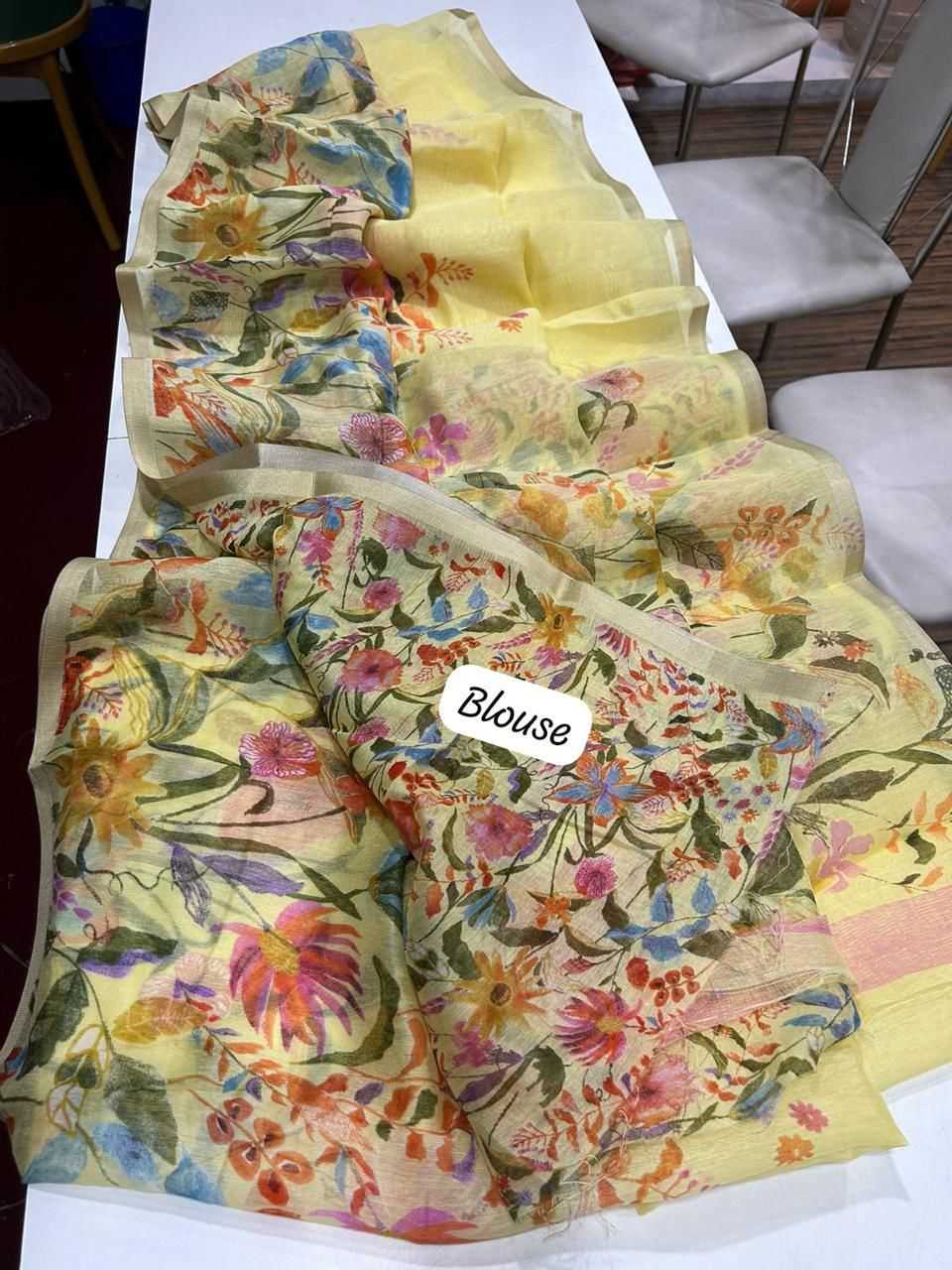 Aaradhya Linen Designer Saree