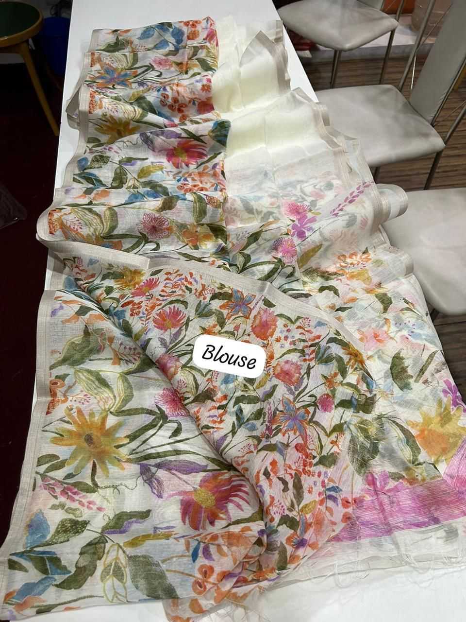 Aaradhya Linen Designer Saree
