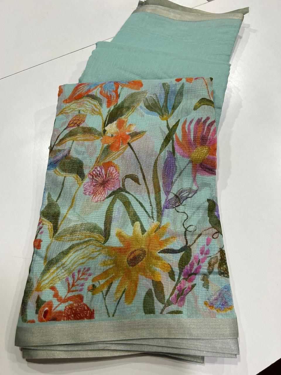 Aaradhya Linen Designer Saree