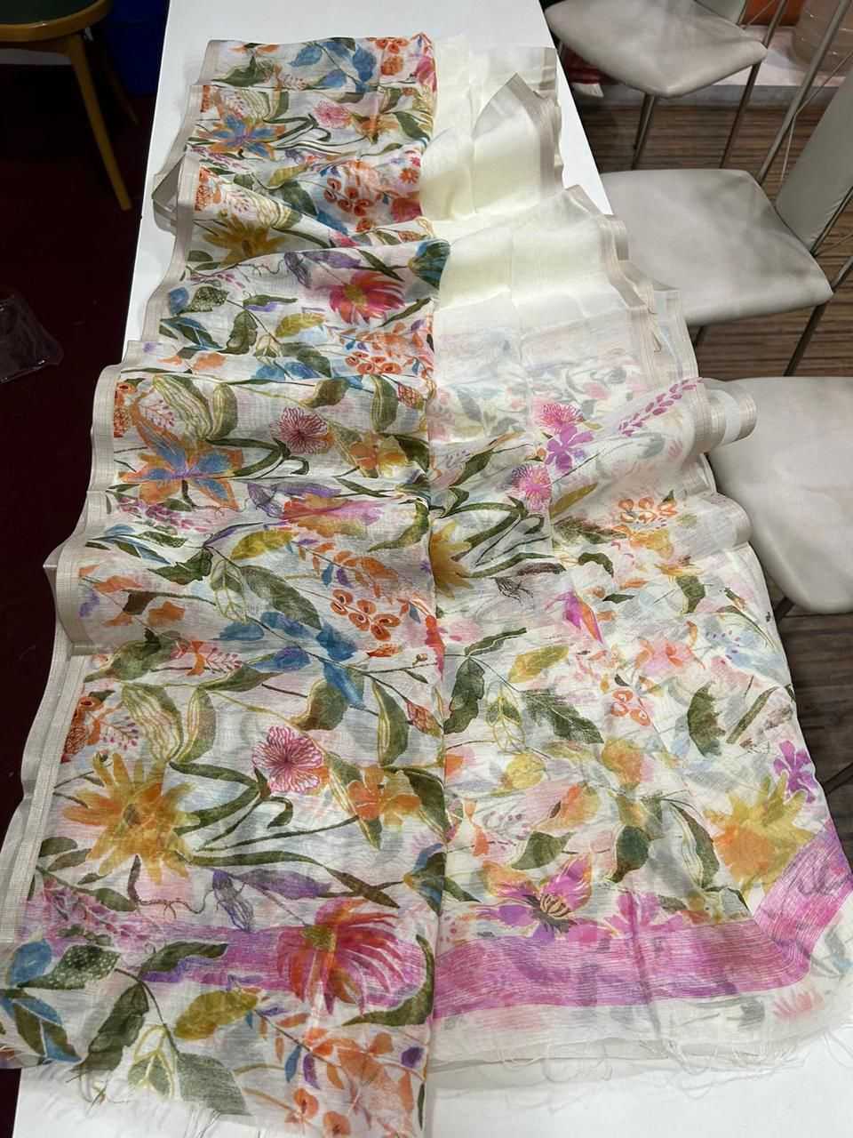 Aaradhya Linen Designer Saree