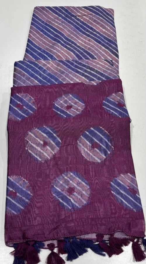 Amaira Linen Leheriya Saree