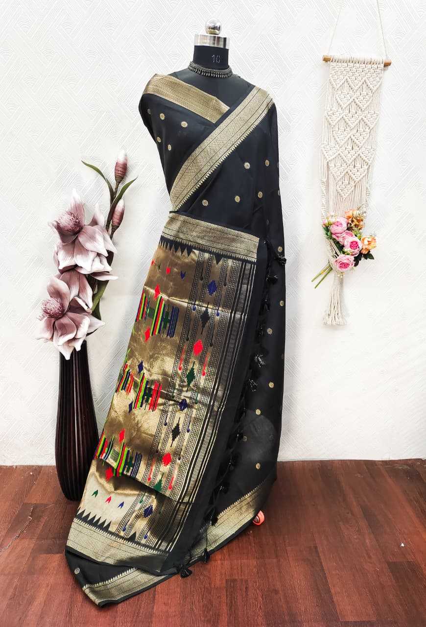 Amaira Soft Silk Saree in Black