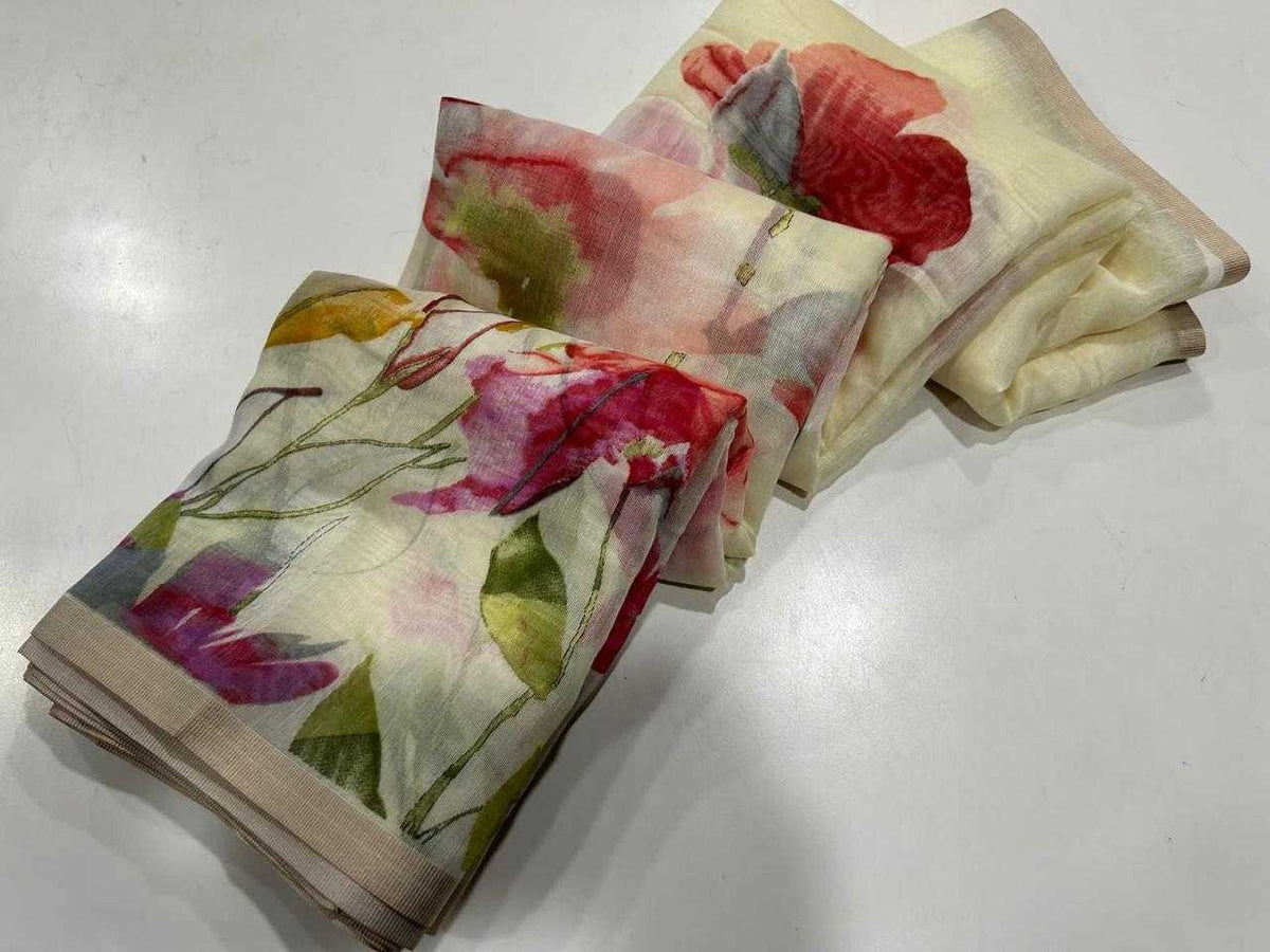 Amoli Linen Printed Saree