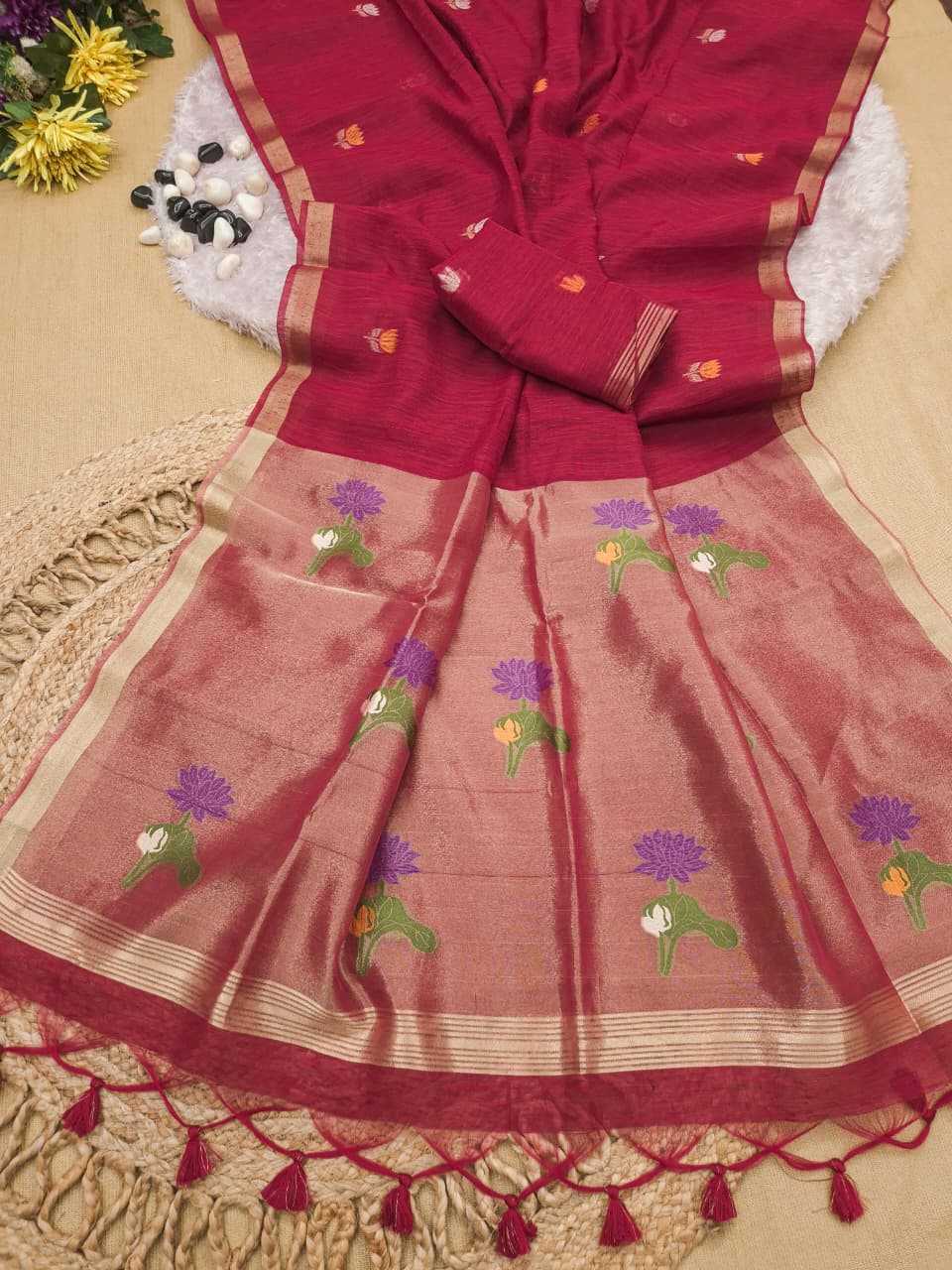 Anahita Pure Linen Designer Saree