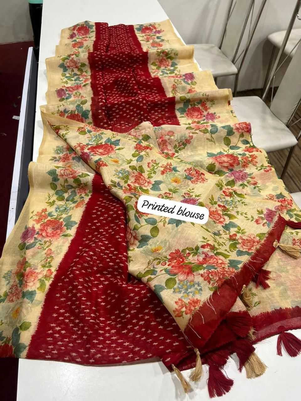 Anaya Linen Printed Saree
