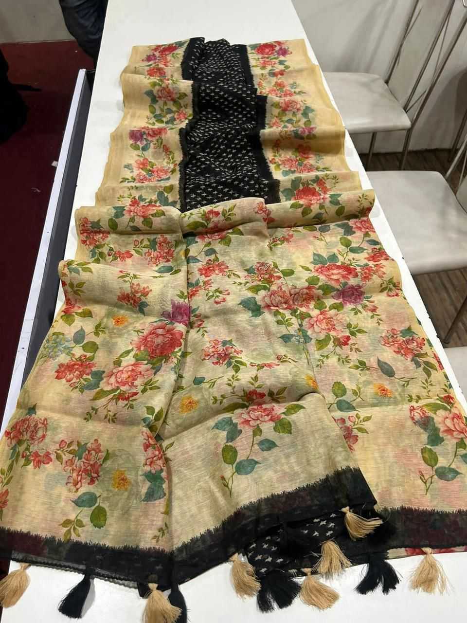 Anaya Linen Printed Saree