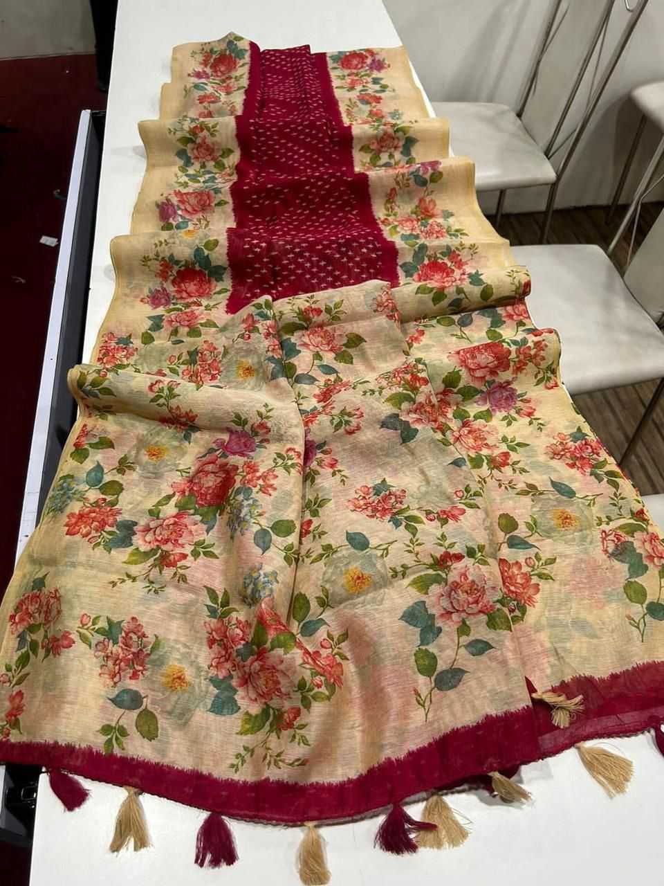 Anaya Linen Printed Saree
