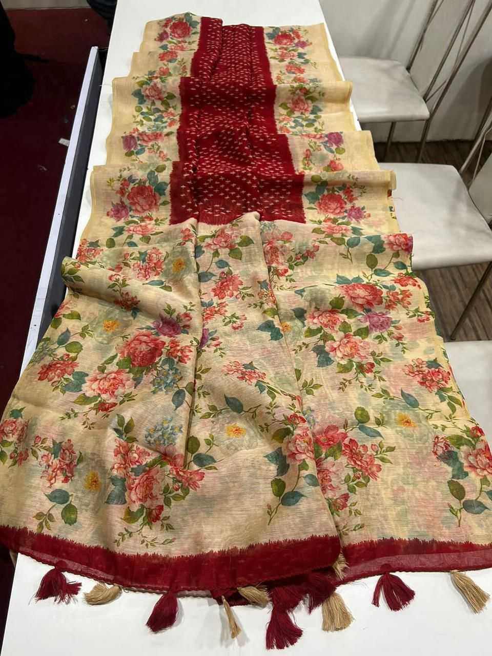 Anaya Linen Printed Saree