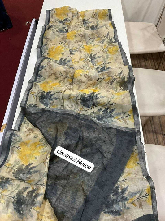 Brinda Linen Designer Saree