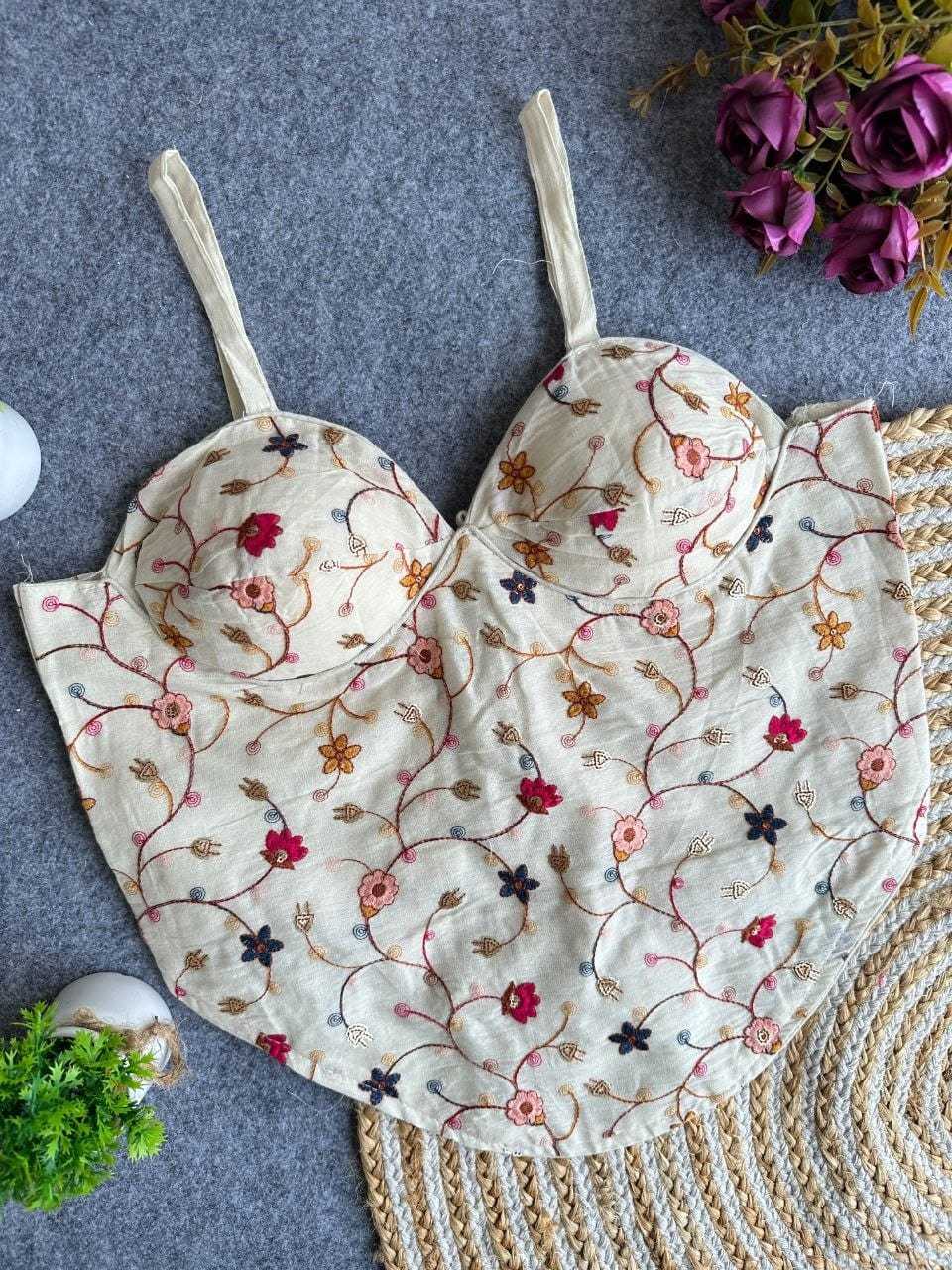 Codset Style Khadi Cotton Designer Blouse