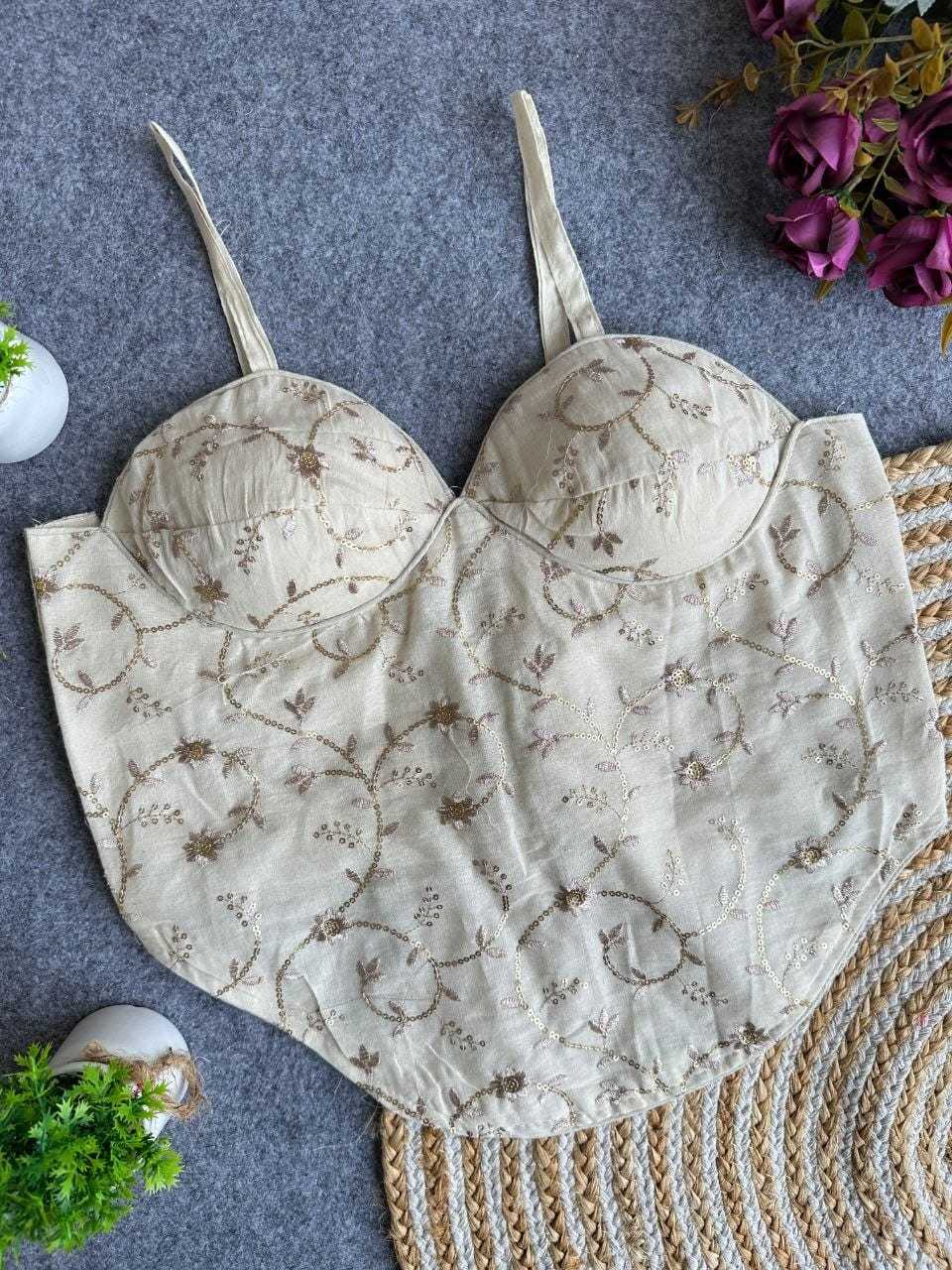Codset Style Khadi Cotton Designer Blouse