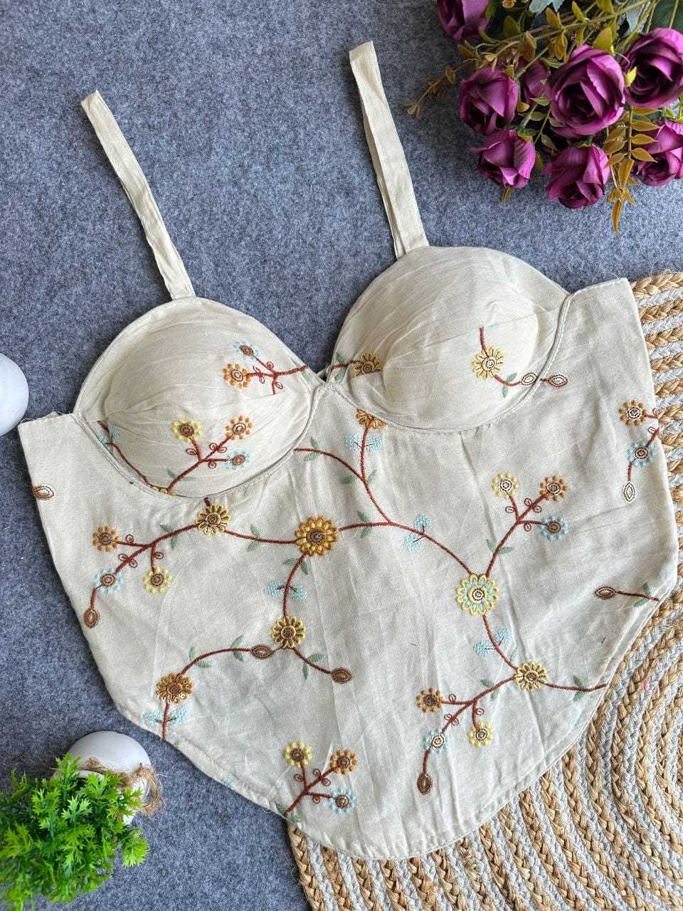 Codset Style Khadi Cotton Designer Blouse