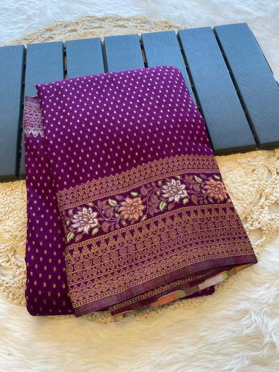 Crepe Butta Saree