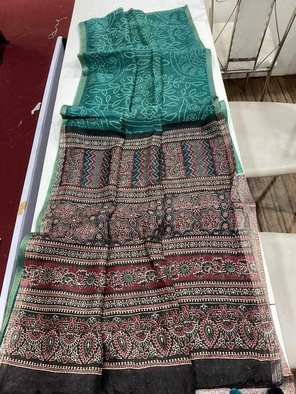 Hrida Linen Printed Saree