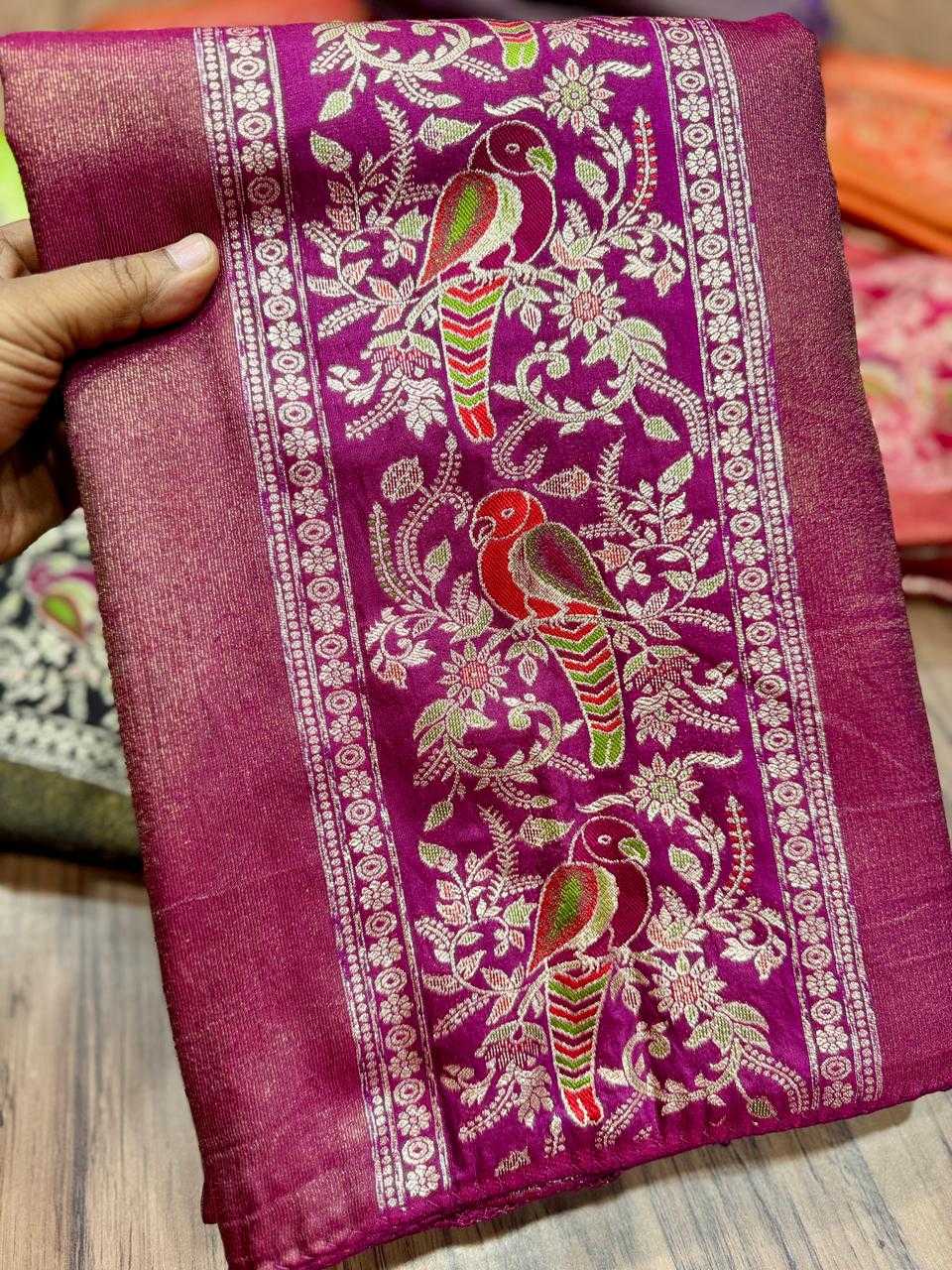 Janhvi Russian Silk Soft Saree