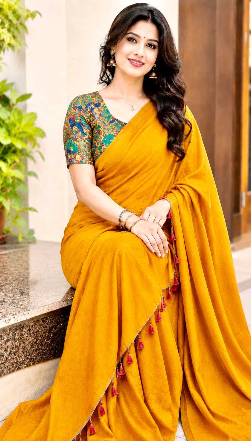 Jiya Linen Designer Saree