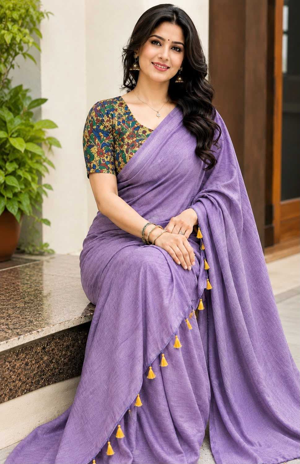 Jiya Linen Designer Saree