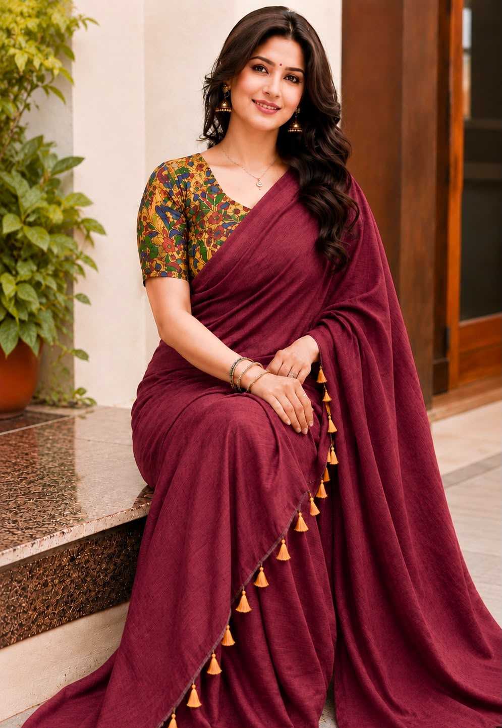 Jiya Linen Designer Saree