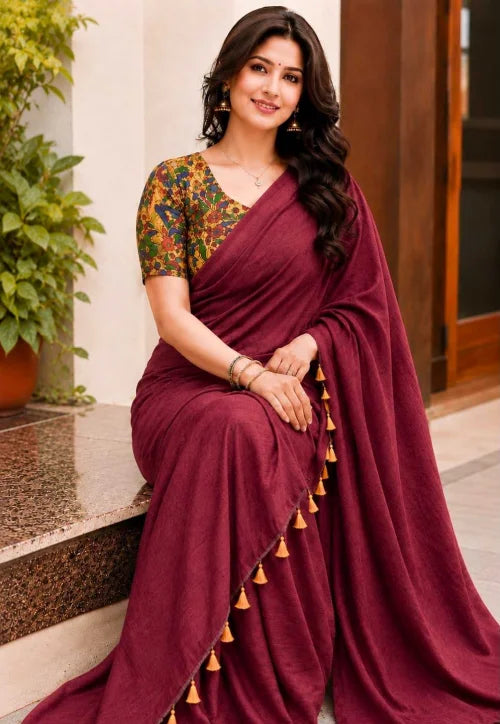 Jiya Linen Designer Saree