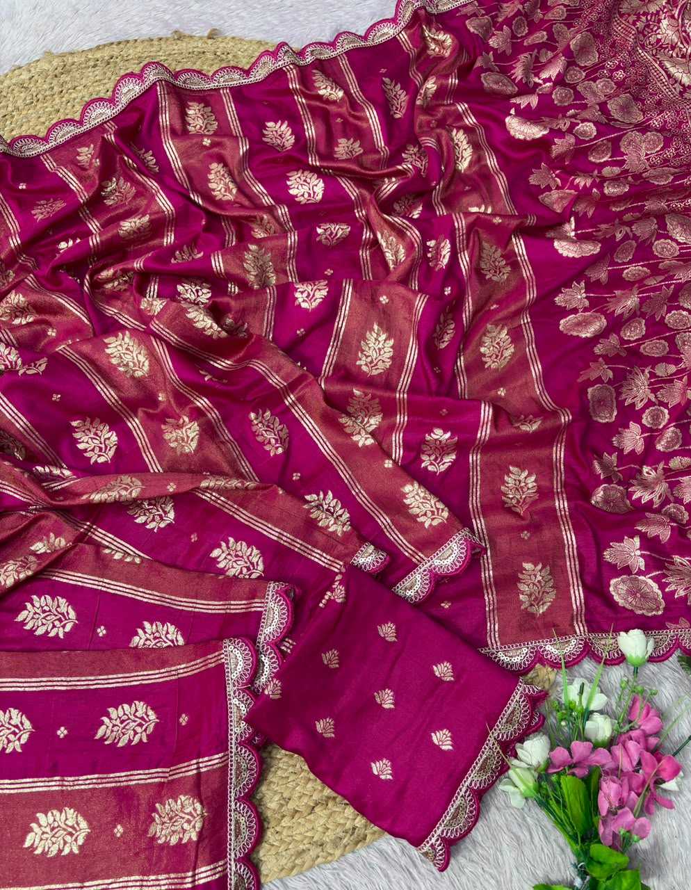 Kajal Russian Silk Soft Saree