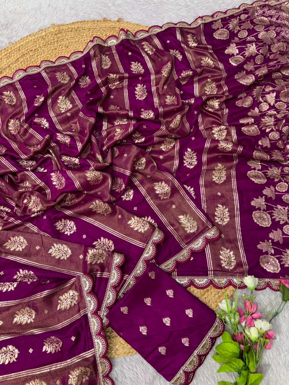 Kajal Russian Silk Soft Saree