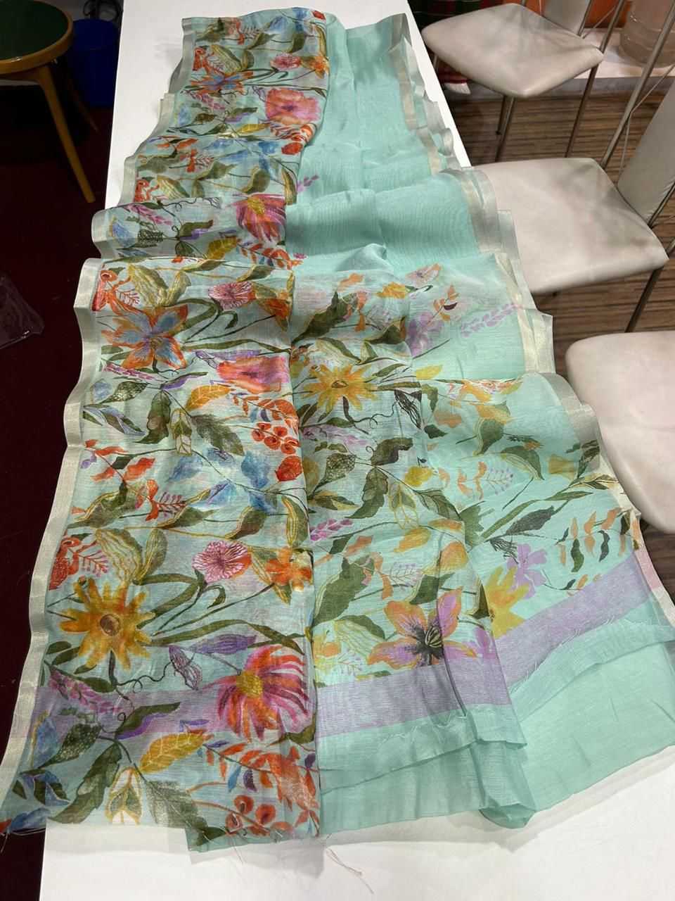 Linen Designer Saree