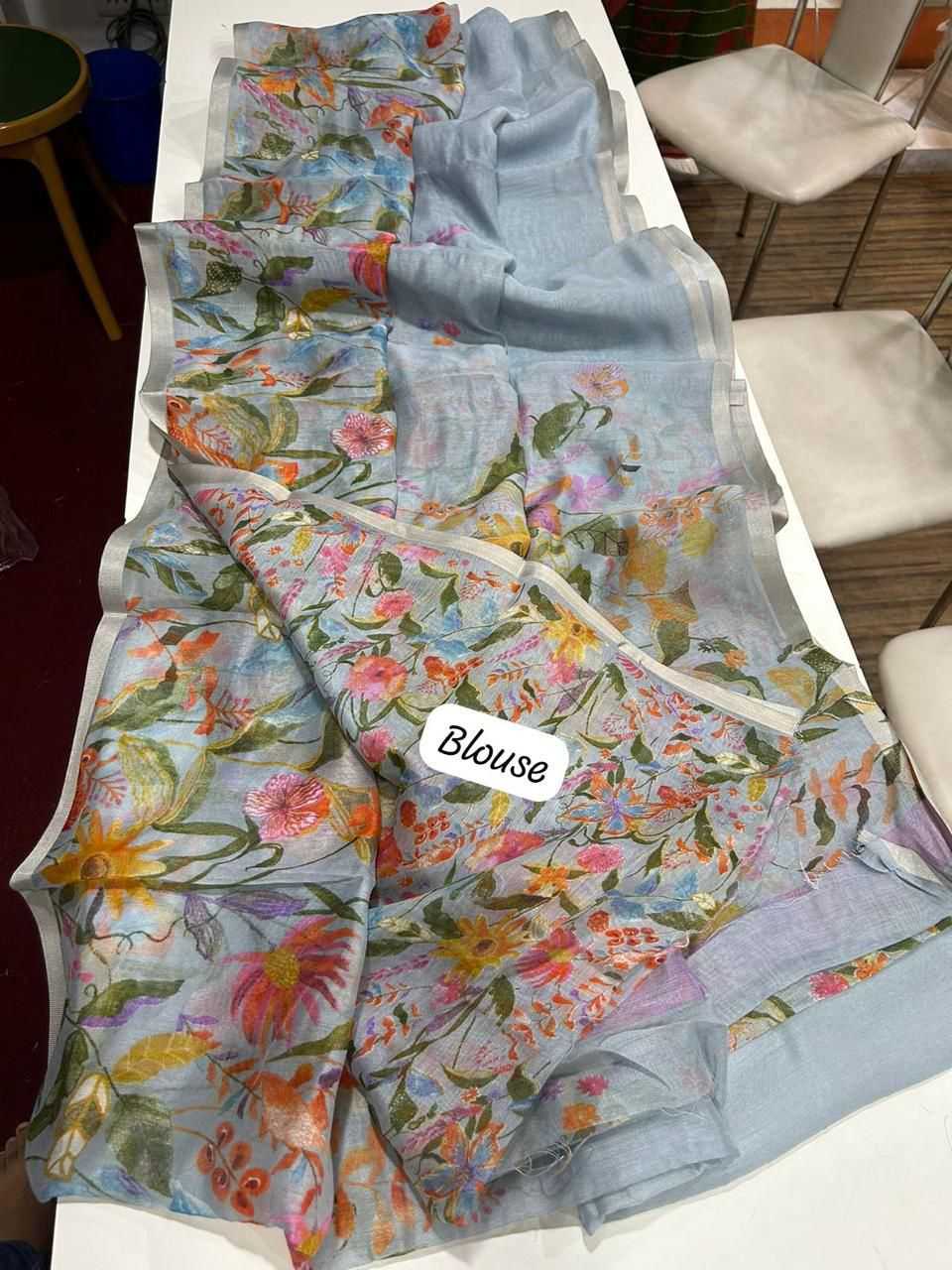 Linen Designer Saree