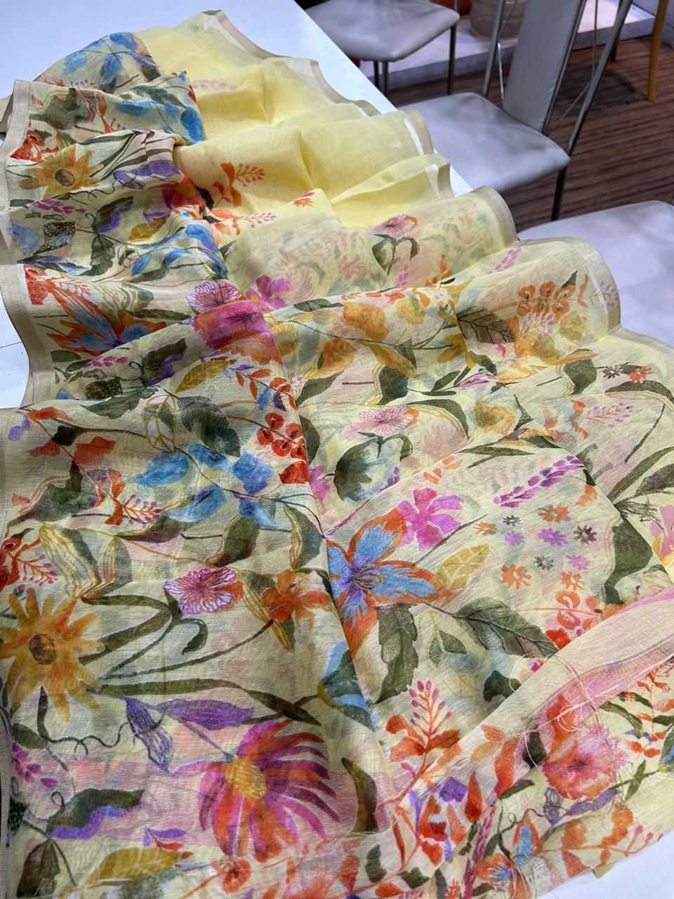 Linen Designer Saree