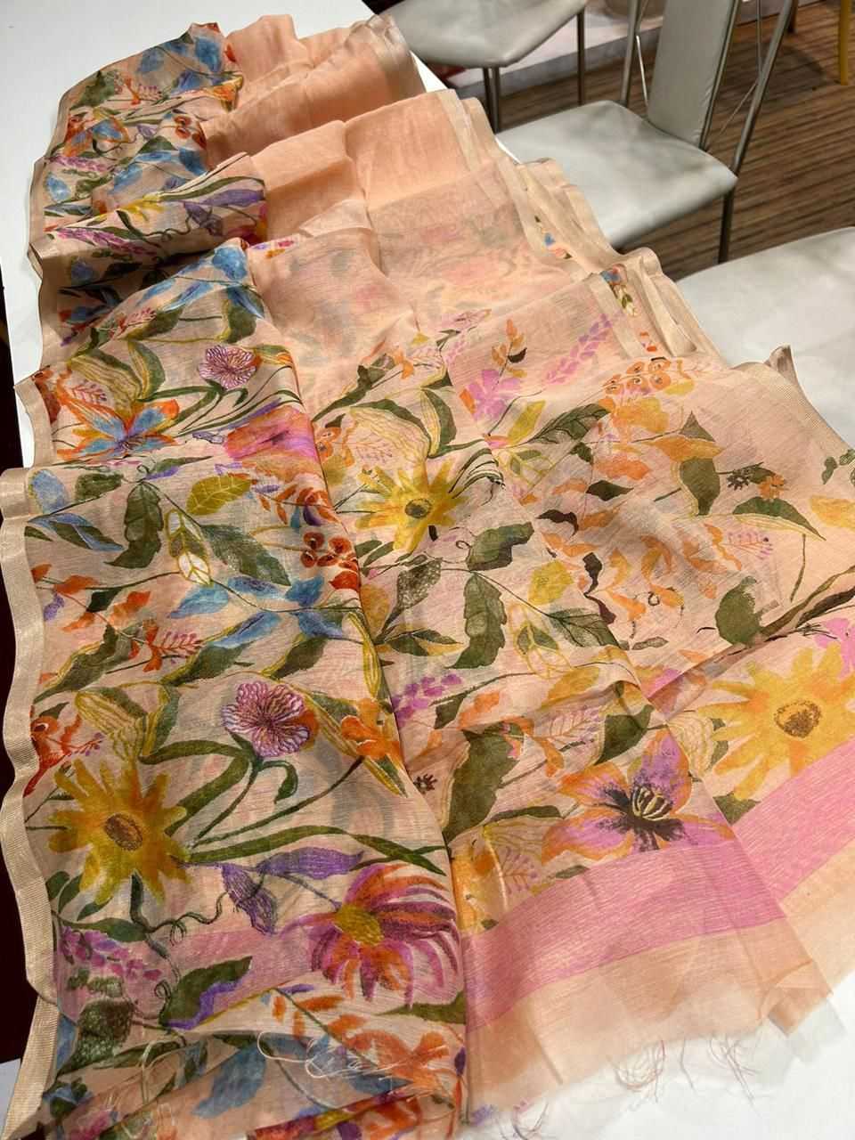 Linen Designer Saree