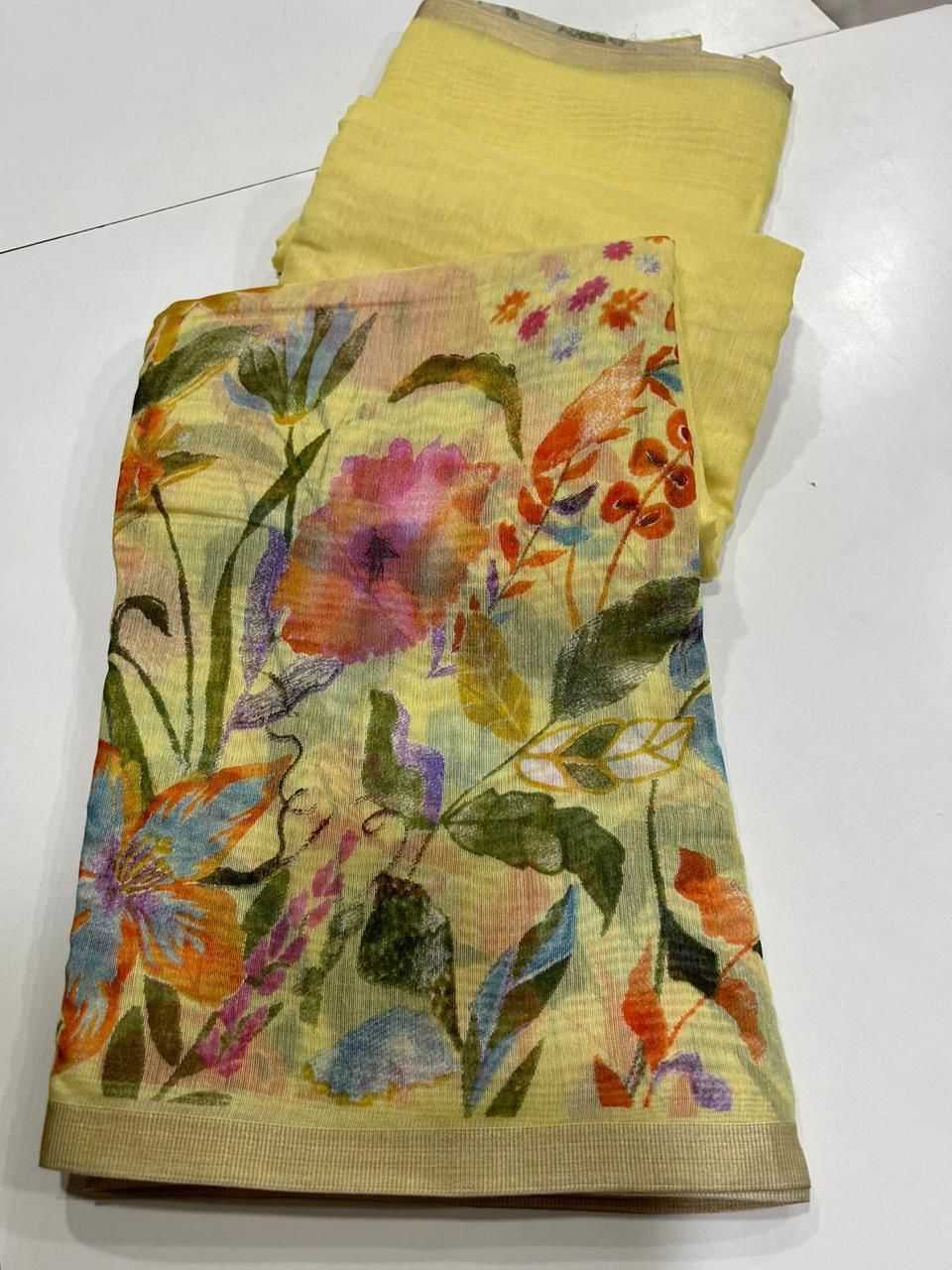 Linen Printed Saree