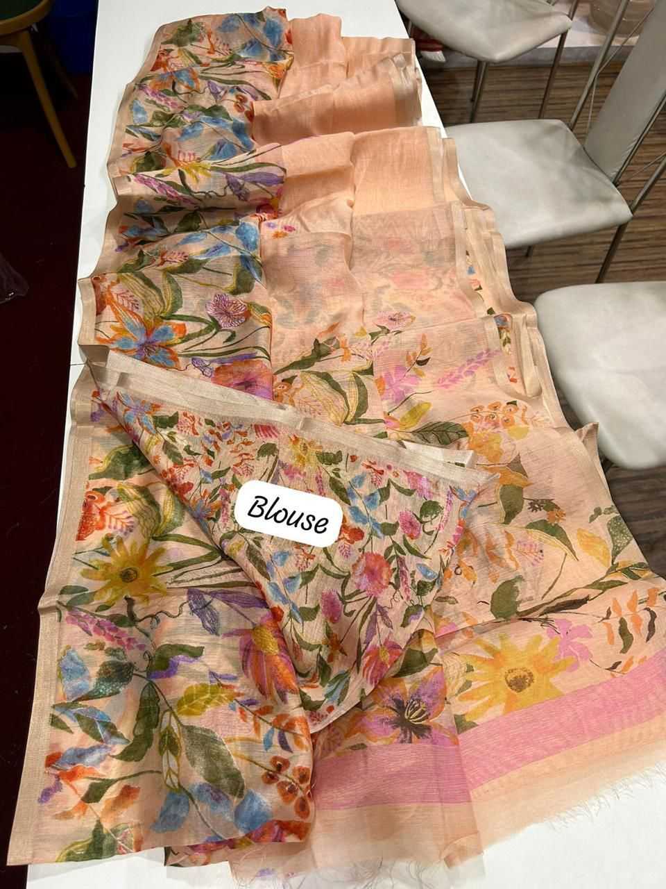 Linen Printed Saree