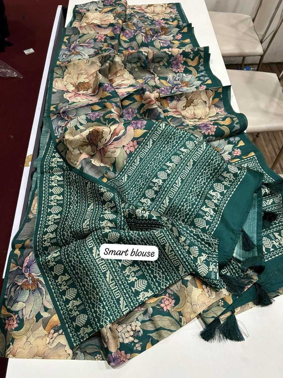 Tussar Silk Printed Saree