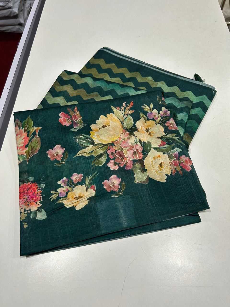 Tussar Silk Printed Saree