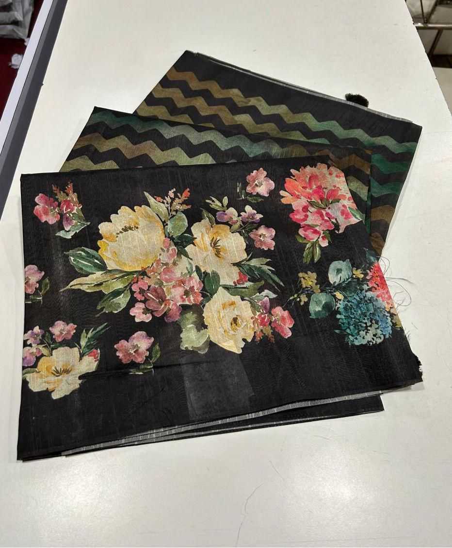 Tussar Silk Printed Saree