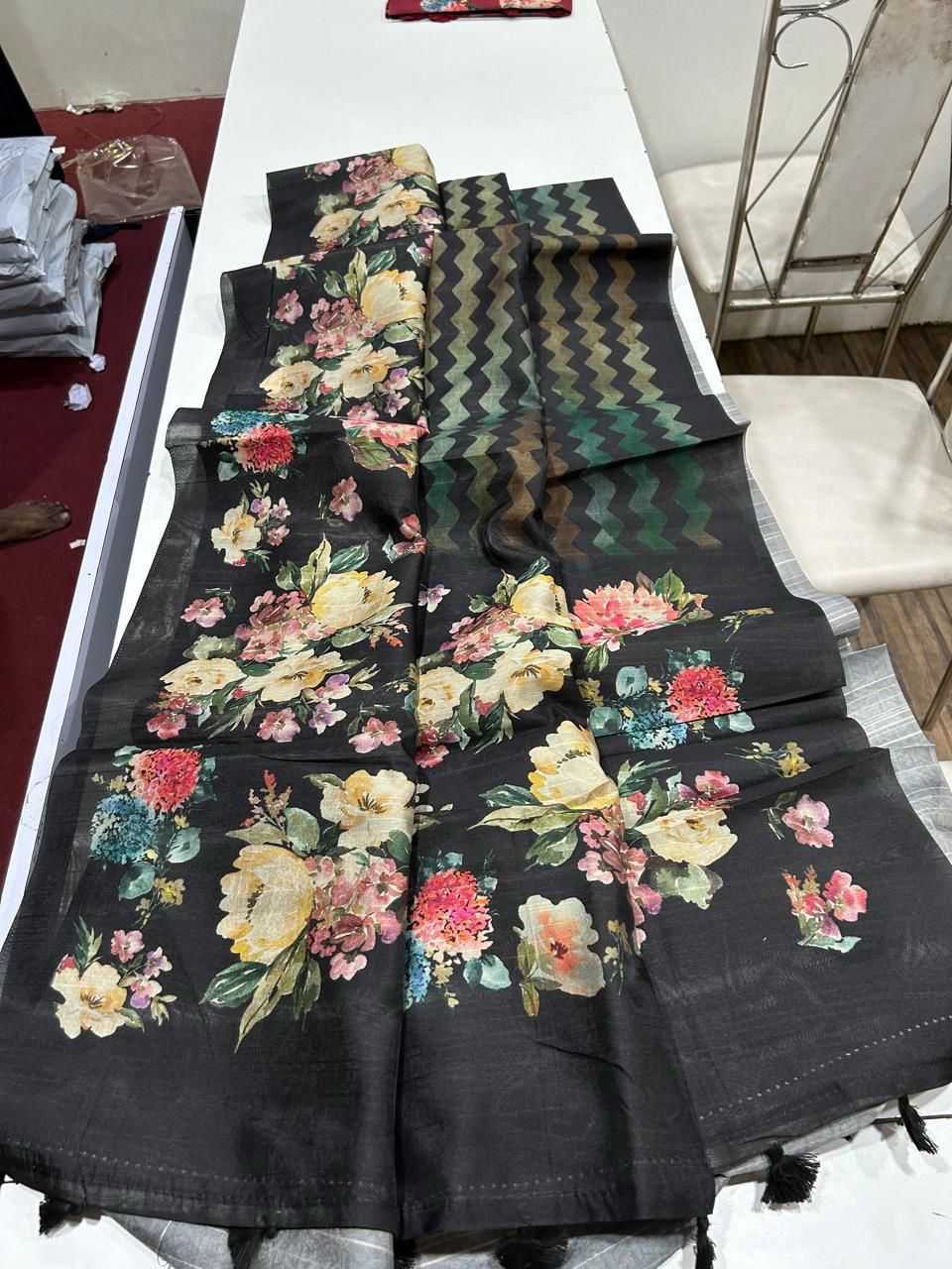 Tussar Silk Printed Saree