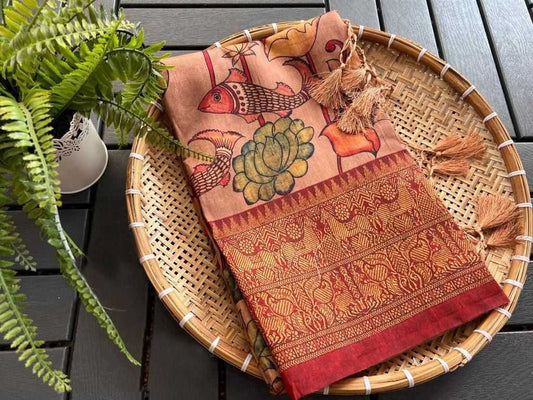Rabina Linen Printed Silk Saree