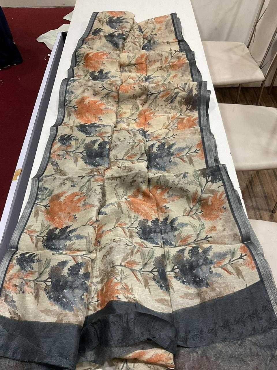 Linen Designer Saree