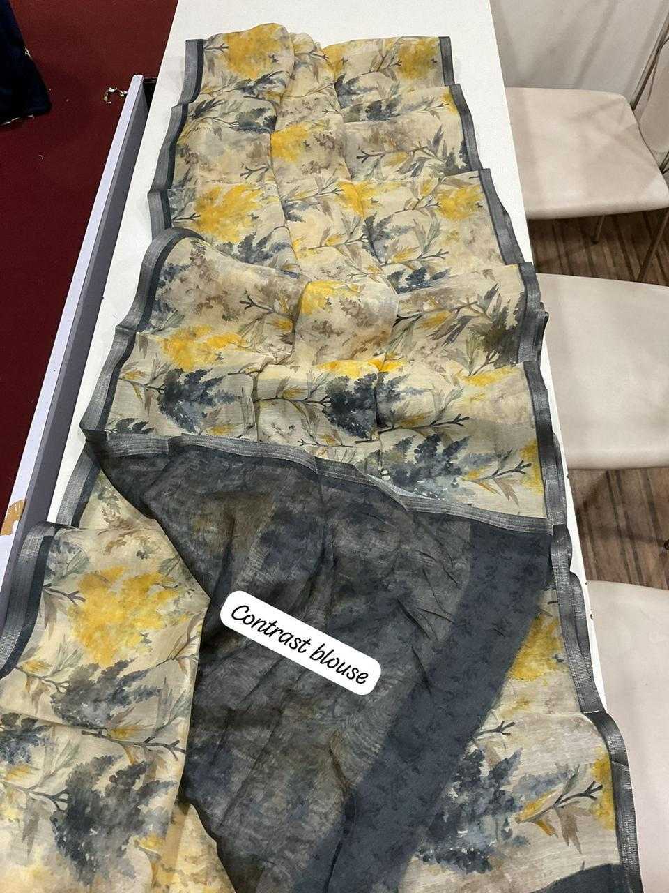 Linen Designer Saree