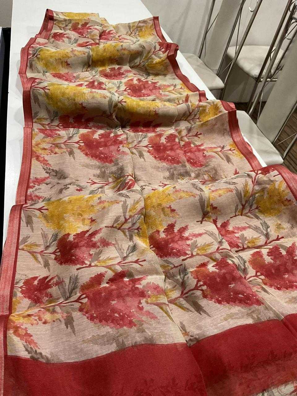 Linen Designer Saree