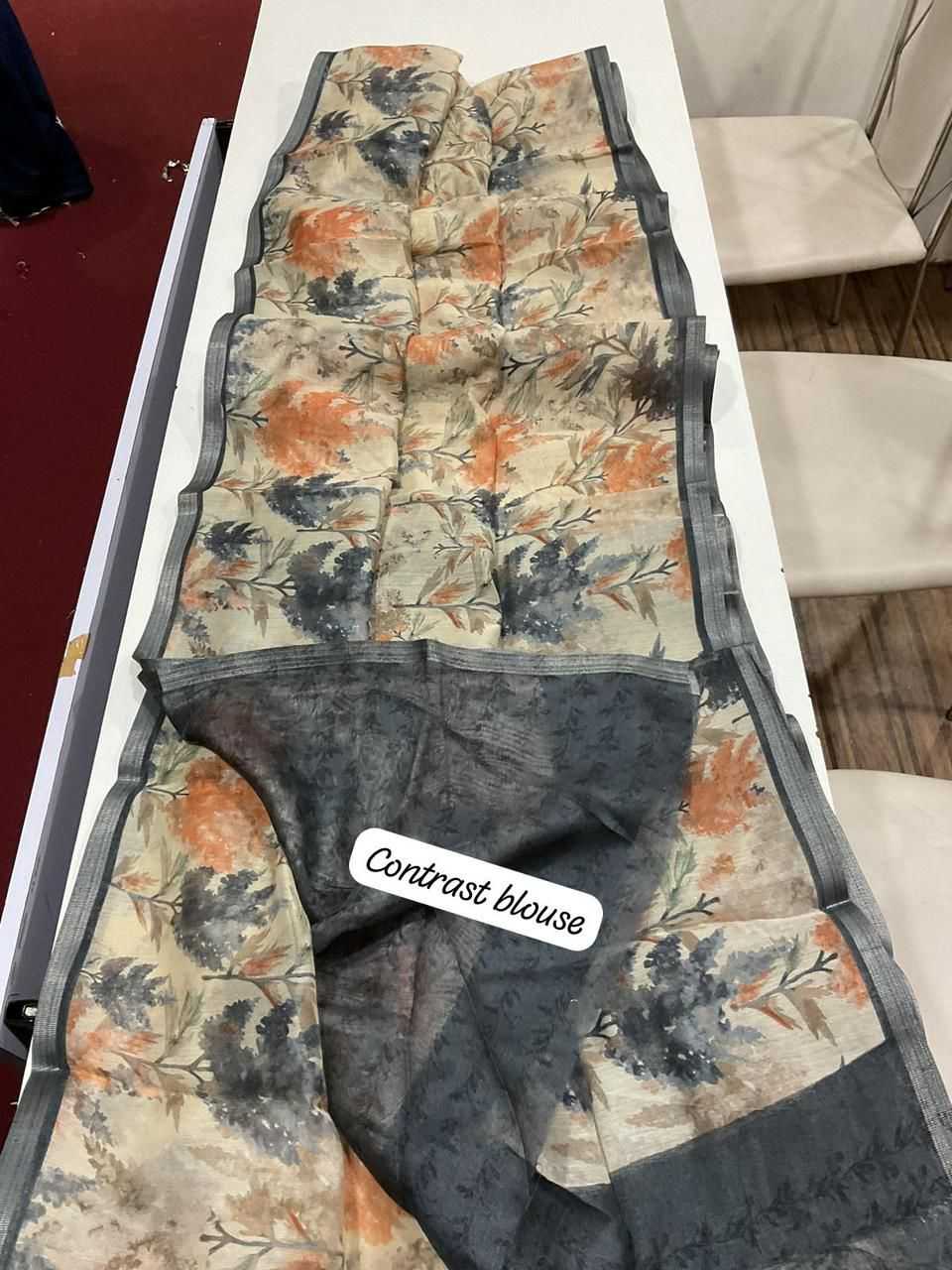 Linen Designer Saree