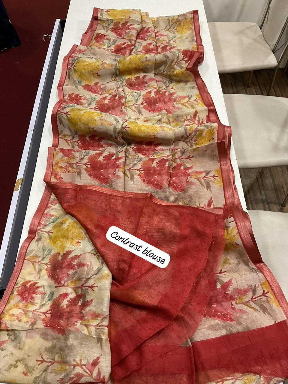 Linen Designer Saree