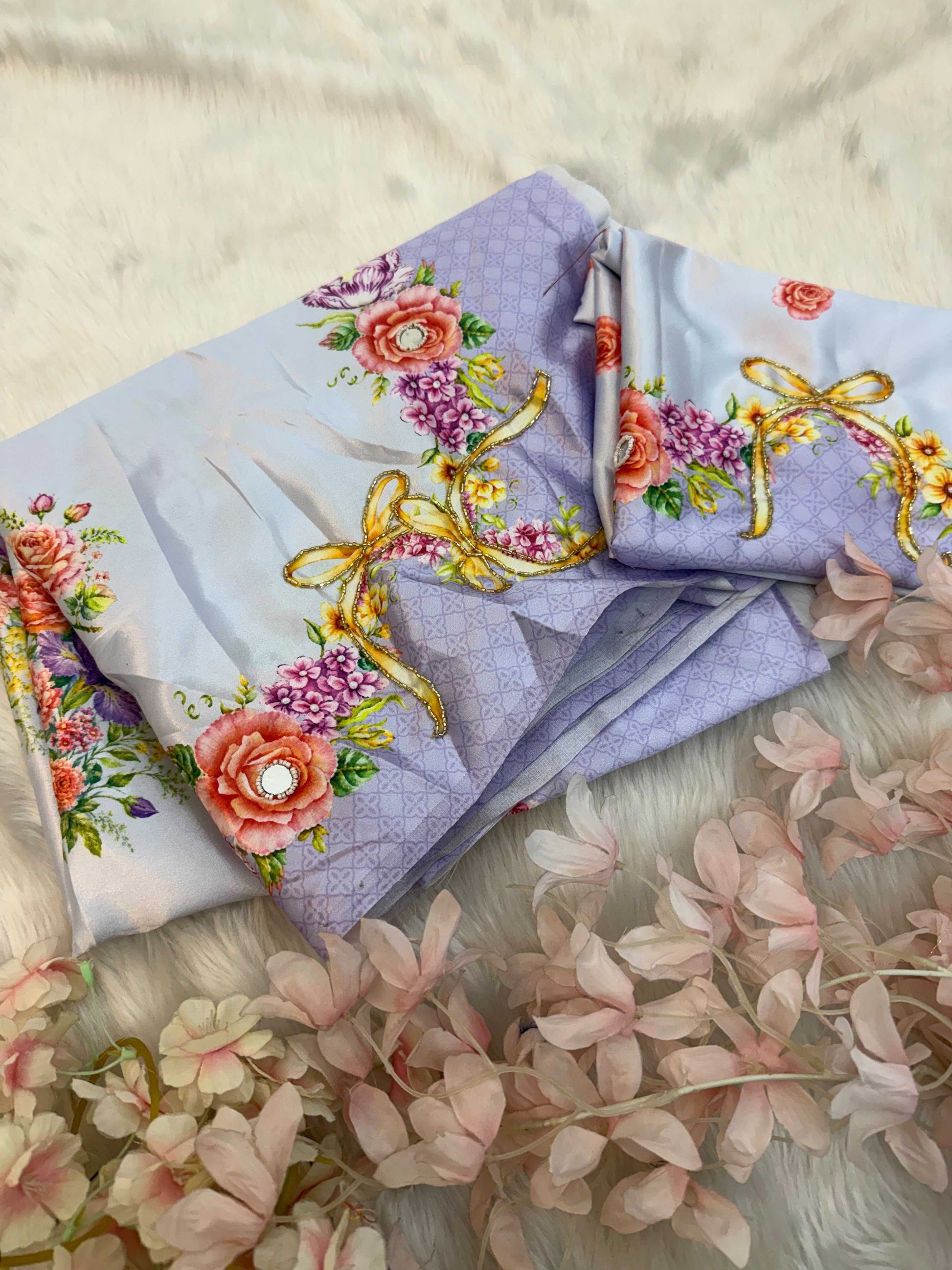 Crape Satin Saree