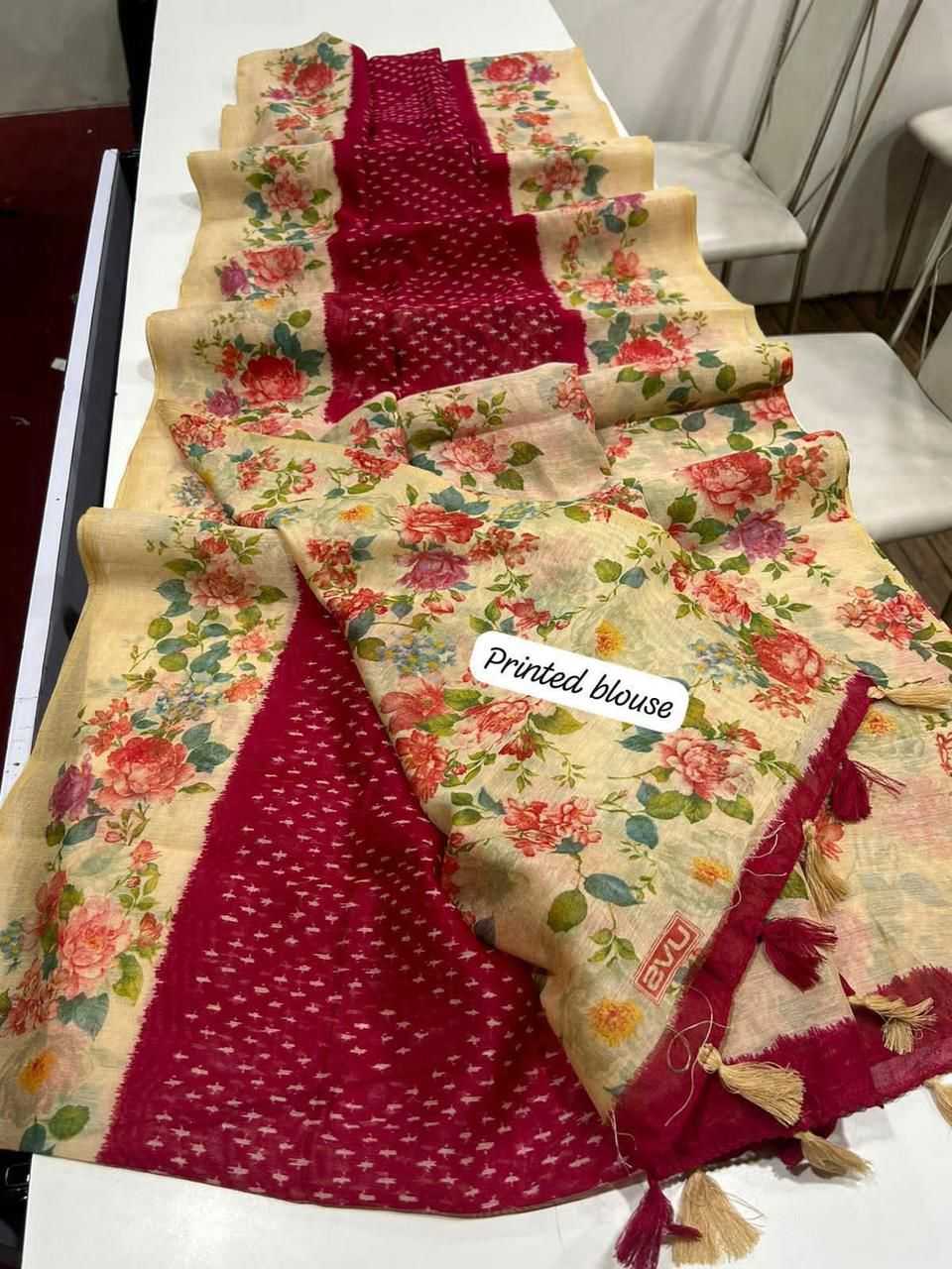 Linen Fancy Saree